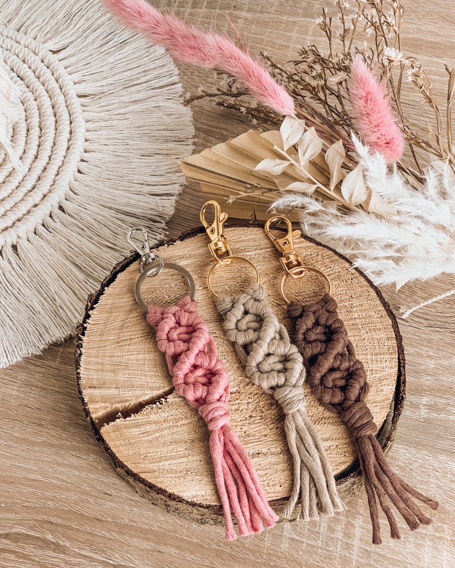 Makramee Anhänger - Boho Schlüsselanhänger - Taschenanhänger - Accessoires zu verschenken - Geschenkidee - Handmade - Lady Handgemacht by Tamara Wagner