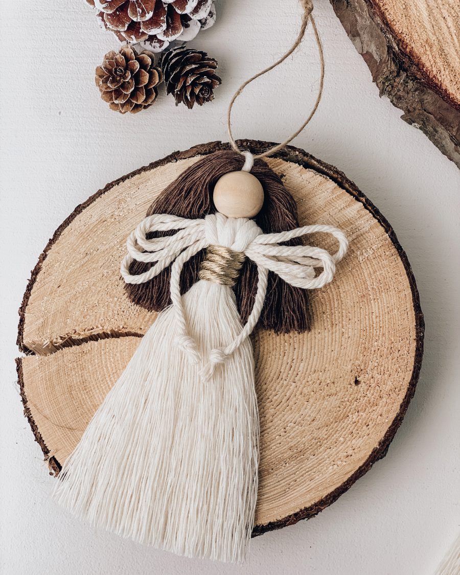 Makramee Engel - Makramee Schutzengel - Weihnachtsdeko - Weihnachtsgeschenk - Boho Weihnachten - X-Mas - Handgefertigte Weihnachtsdeko - Lady Handgemacht by Tamara Wagner