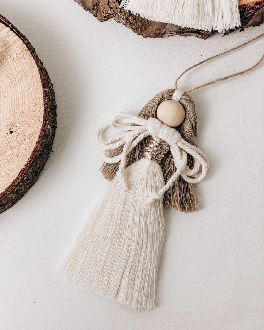 Makramee Engel - Makramee Schutzengel - Weihnachtsdeko - Weihnachtsgeschenk - Boho Weihnachten - X-Mas - Handgefertigte Weihnachtsdeko - Lady Handgemacht by Tamara Wagner