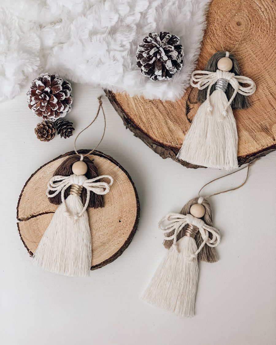 Makramee Engel - Makramee Schutzengel - Weihnachtsdeko - Weihnachtsgeschenk - Boho Weihnachten - X-Mas - Handgefertigte Weihnachtsdeko - Lady Handgemacht by Tamara Wagner