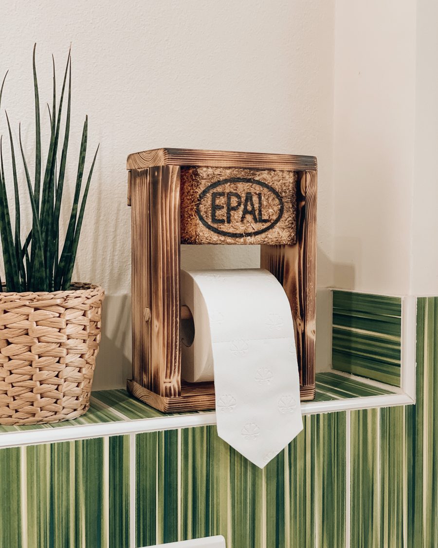 Toilettenpapierhalter im Palettendesign - Klorollenspender in modernem Design - Boho Stil - WC-Papierabroller im Landhaus Stil - Handgefertigt in Österreich - Lady Handgemacht by Tamara