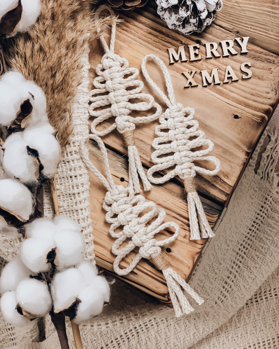 Makramee Weihnachtsbäumchen - Weihnachtsdeko - XMAS - Weihnachten - Geschenkanhänger - Geschenkidee - Boho Deko - Lady Handgemacht by Tamara Wagner